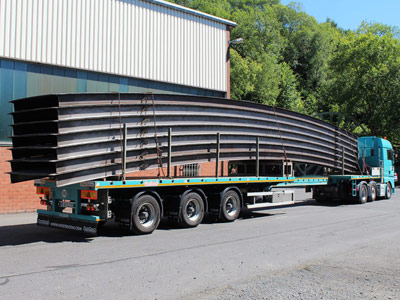 Großbauteile: Tankdachsegmente für einen Vorratstank Großbauteile: Tankdachsegmente für einen Vorratstank